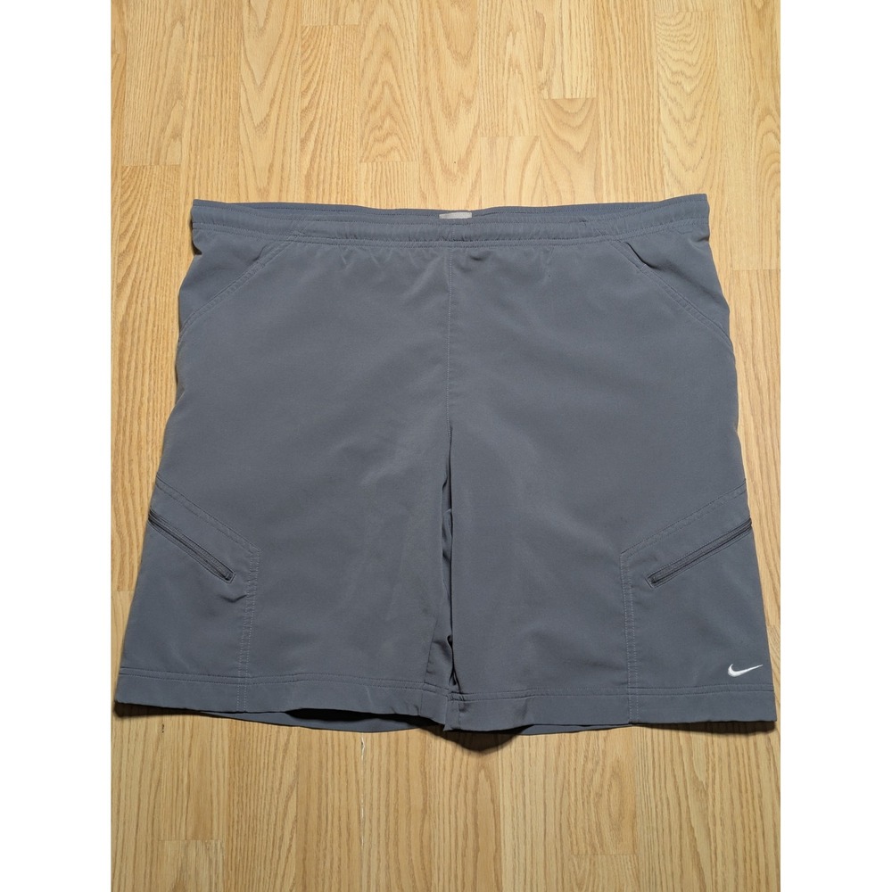 Nike Mens Running Athletic Hiking Cargo Shorts Grey Large